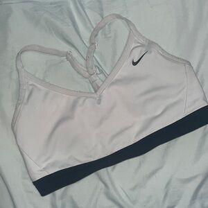White Nike sports bra